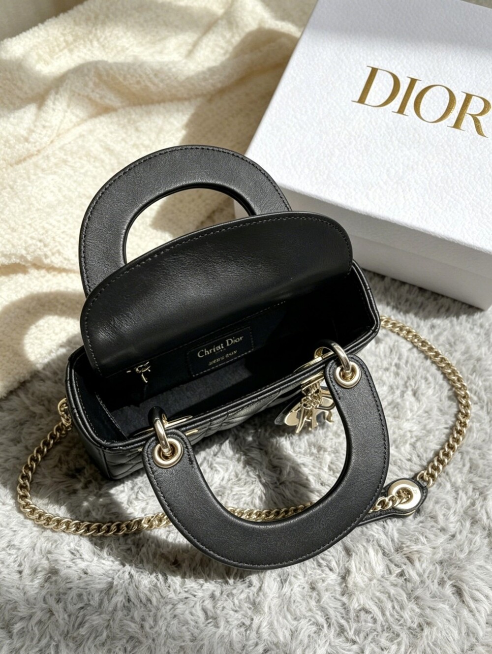 Mini Lady Dior Bag Black Cannage Lambskin - Picture 5 of 7